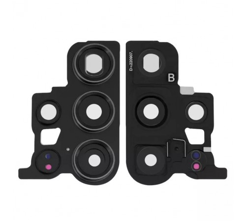 Стекло камеры для Samsung S918 Galaxy S23 Ultra, черное, с рамкой