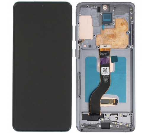 Дисплей для Samsung G985 Galaxy S20 Plus, G986 Galaxy S20 Plus 5G, сірий (Cosmic Grey), з рамкою, High Copy original LCD size, (OLED)