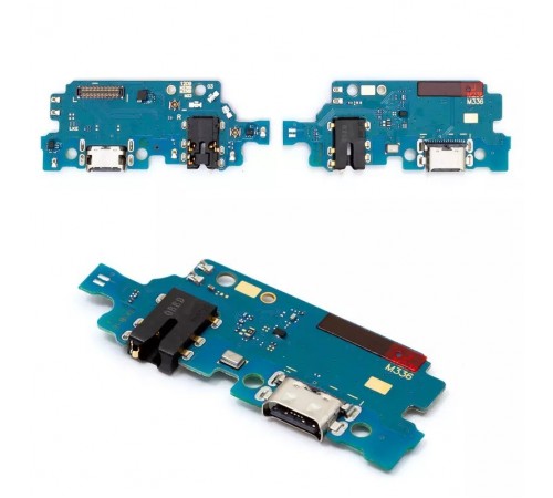 Шлейф для Samsung M336B Galaxy M33, M536, кнопки увімкнення, сканера відбитка пальця (Touch ID), синій, Original (PRC)