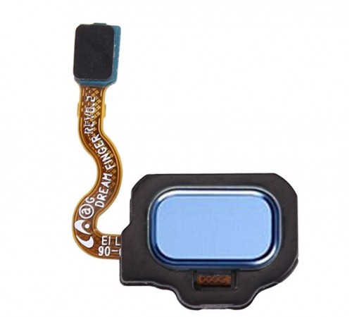 Шлейф для Samsung G950F Galaxy S8, G955F Galaxy S8 Plus, сканера відбитка пальця (Touch ID), синій (Coral Blue), v 0.2, Original (PRC)