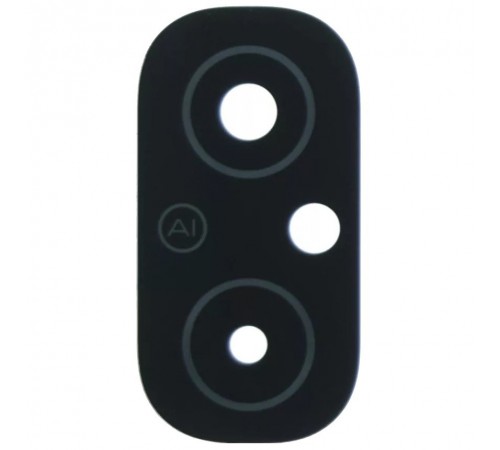 Стекло камеры для Xiaomi Redmi 12C, черный, без рамки