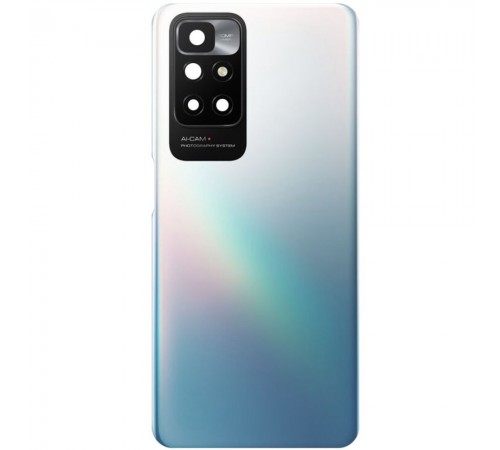 Задняя панель корпуса для Xiaomi Redmi 10 (2021), Redmi 10 (2022), голубая (Sea Blue) + стекло камеры Задняя панель корпуса для Xiaomi Redmi 10 (2021), Redmi 10 (2022), голубая (Sea Blue) + стекло камеры