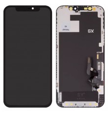 Дисплей для iPhone 12, iPhone 12 Pro, черный, с рамкой, (AMOLED), GX OEM soft