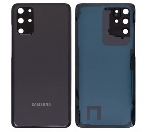 Задня панель корпусу для Samsung G985 Galaxy S20 Plus, G986 Galaxy S20 Plus 5G, сіра (Cosmic Grey) + скло камери