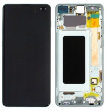 Дисплей для Samsung G975 Galaxy S10 Plus, зеленый (Prism Green), с рамкой, Copy (TFT)