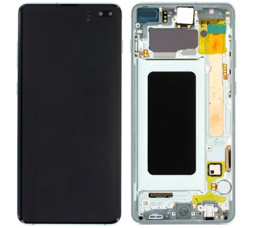 Дисплей для Samsung G975 Galaxy S10 Plus, зелений (Prism Green), з рамкою, Copy (TFT)