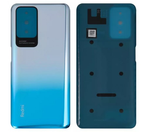 Задняя панель корпуса для Xiaomi Redmi 10 (2021), Redmi 10 (2022), голубая (Sea Blue)