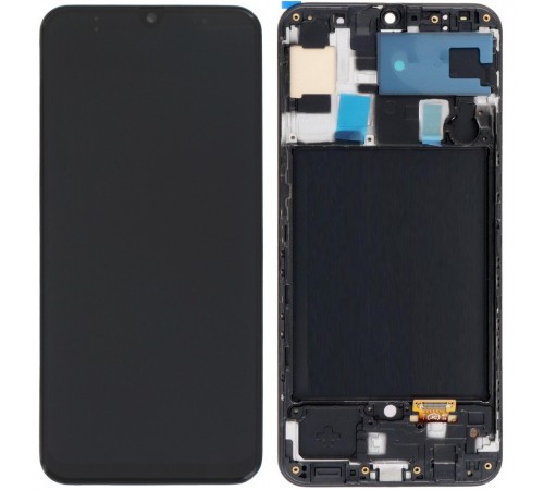Дисплей для Samsung A305 Galaxy A30, черный, с рамкой, High Copy (OLED)