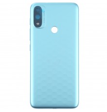 Задняя панель корпуса для Motorola Moto E20 XT2155, синяя + стекло камеры