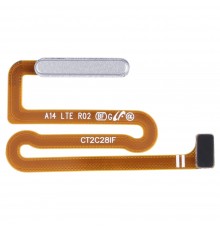 Шлейф для Samsung A145 Galaxy A14, сканера отпечатка пальца (Touch ID), серебристый, Original (PRC)