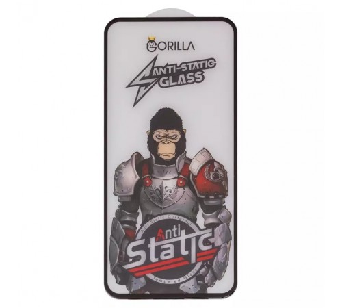 Захисне скло для Samsung A356 Galaxy A35 5G, A556 Galaxy A55, M356 Galaxy M35, сумісне з чохлом, Full Glue, Anti-Static, чорний, gorilla