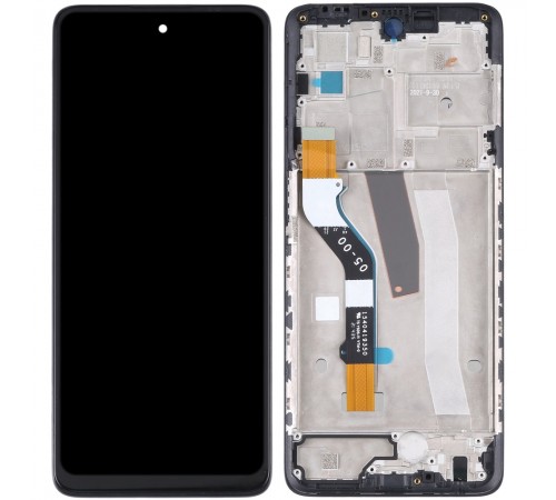 Дисплей для Motorola Moto G51 5G XT2171, черный, с рамкой, High Copy