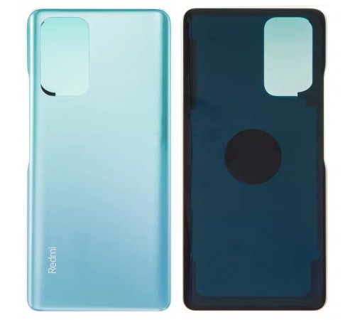 Задняя панель корпуса для Xiaomi Redmi Note 10 Pro, Redmi Note 10 Pro Max, голубая (Glacier Blue)