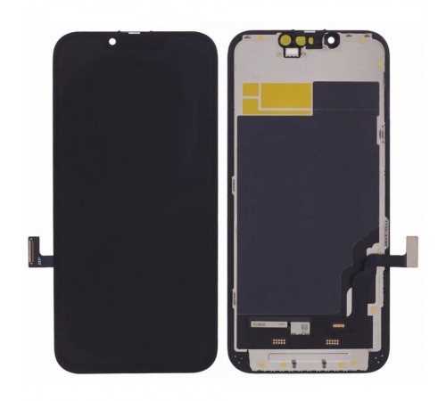Дисплей для iPhone 13, чорний, з рамкою, Copy (TFT), (In-Cell Small LCD)