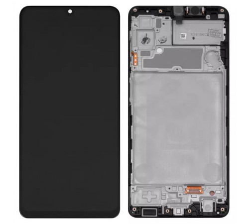Дисплей для Samsung A225 Galaxy A22, черный, с рамкой, Original (PRC)