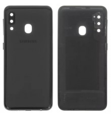 Задняя панель корпуса для Samsung A202F/DS Galaxy A20e, черная
