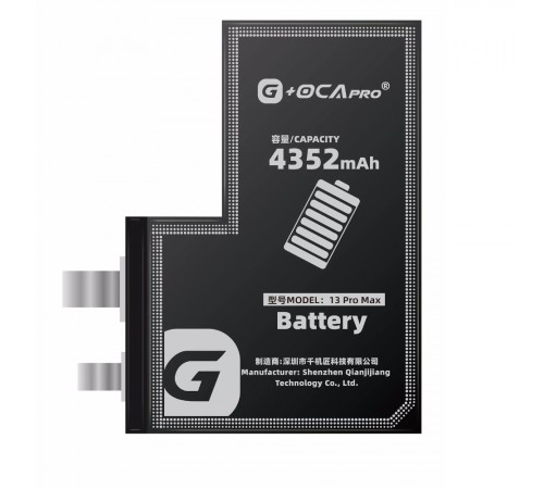 Акумулятор G-OCA Pro для iPhone 13 Pro Max, Li-ion, 3,85 В, 4352 мА·г, без контролера, (A2653)
