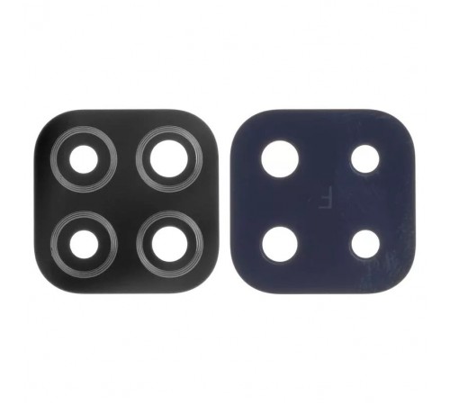 Скло камери для Xiaomi Redmi 9C, Poco C3, чорне, без рамки