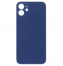 Задняя панель корпуса для iPhone 12, синяя, не нужно снимать стекло камеры, Original (PRC), big hole