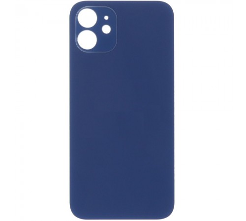 Задняя панель корпуса для iPhone 12, синяя, не нужно снимать стекло камеры, Original (PRC), big hole