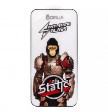 Захисне скло для Apple iPhone 13, iPhone 13 Pro, iPhone 14, сумісне з чохлом, Full Glue, Anti-Static, чорний, gorilla