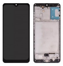 Дисплей для Samsung A315 Galaxy A31, черный, с рамкой, Сopy, (TFT)