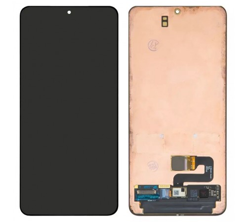 Дисплей для Samsung G991 Galaxy S21 5G, чорний, без рамки, Оригінал (переклеєне скло)