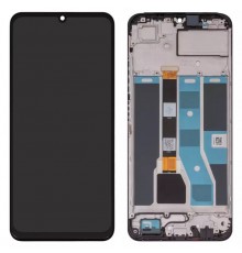Дисплей для Realme C53 NFC, черный, с рамкой, Original (PRC)