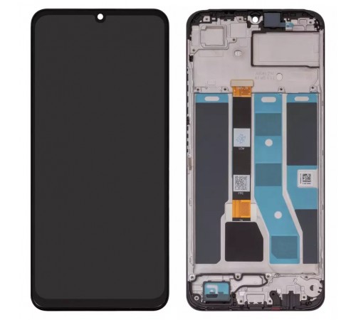 Дисплей для Realme C53 NFC, черный, с рамкой, Original (PRC)