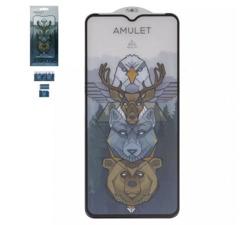 Защитное стекло iNobi Amulet для Realme C11, C25Y, C30s, C35; Oppo A78 5G, Full Glue, Anti-Static, черный