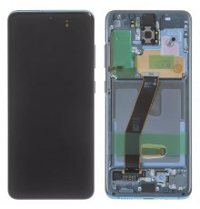 Дисплей для Samsung G980 Galaxy S20, G981 Galaxy S20 5G, синий, с рамкой, Original (PRC), cloud blue