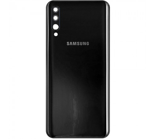Задняя панель корпуса для Samsung A505F/DS Galaxy A50, черная, Copy + стекло камеры Задняя панель корпуса для Samsung A505F/DS Galaxy A50, черная, Copy + стекло камеры
