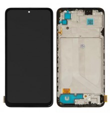 Дисплей для Xiaomi Poco M5s, Redmi Note 10, Redmi Note 10S, чорний, з рамкою, High Copy з широким обідком (OLED)