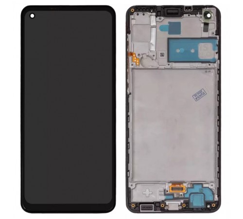 Дисплей для Samsung A217 Galaxy A21s, черный, Best copy, с рамкой, Сopy, с широким ободком