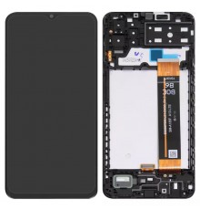 Дисплей для Samsung A135 Galaxy A13, M135 Galaxy M13, чорний, з рамкою, Original (PRC), BS066FBM-L01-DK00_R1.2