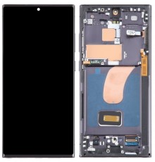 Дисплей для Samsung S918 Galaxy S23 Ultra, серый (Graphite), с рамкой, Original, сервисная упаковка, #GH82-33396A
