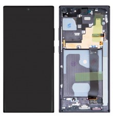 Дисплей для Samsung N985F Galaxy Note 20 Ultra, N986B Galaxy Note 20 Ultra 5G, чорний (Mystic Black), з рамкою, Original, сервісна упаковка, #GH82-23511A/GH82-23622A