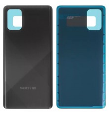 Задняя панель корпуса для Samsung A715F/DS Galaxy A71, черная (Prism Crush Black)