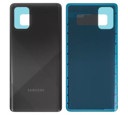 Задня панель корпусу для Samsung A715F/DS Galaxy A71, чорна (Prism Crush Black)