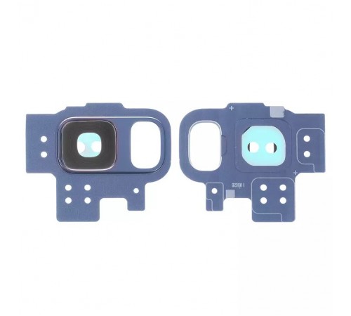 Скло камери для Samsung G960 Galaxy S9, синє (Coral Blue), з рамкою