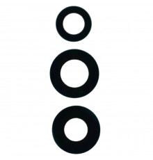 Скло камери для Xiaomi Poco X5 Pro, чорне, без рамки, комплект 3 шт.