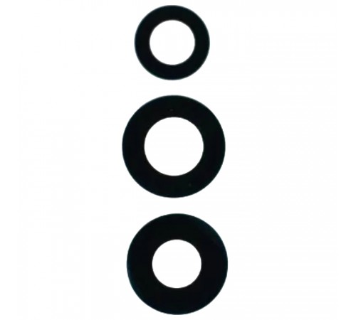 Скло камери для Xiaomi Poco X5 Pro, чорне, без рамки, комплект 3 шт.