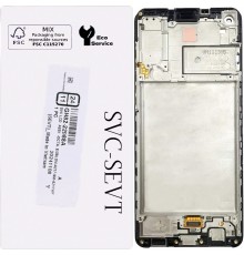 Дисплей для Samsung A217 Galaxy A21s, черный, с рамкой, Original