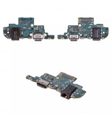 Шлейф для Samsung A528 Galaxy A52s 5G, коннектора зарядки, с микрофоном, с компонентами, Original (PRC), плата зарядки, ver. K2
