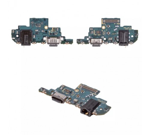 Шлейф для Samsung A528 Galaxy A52s 5G, коннектора зарядки, с микрофоном, с компонентами, Original (PRC), плата зарядки, ver. K2