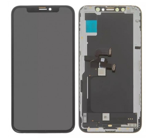 Дисплей для iPhone XS, чорний, з рамкою, Original (PRC), Self-welded OEM