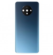 Задняя панель корпуса для OnePlus 7T, синяя (Glacier Blue), Copy + стекло камеры