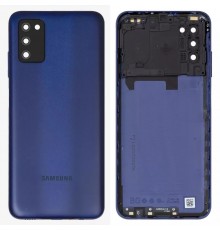 Задняя панель корпуса для Samsung A037F Galaxy A03s, синяя + стекло камеры