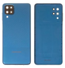 Задняя панель корпуса для Samsung A125F Galaxy A12, синяя + стекло камеры