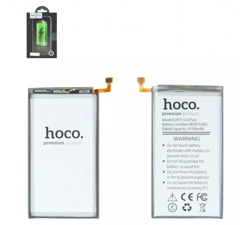 Аккумулятор Hoco EB-BG975ABU для Samsung G975 Galaxy S10 Plus, Li-Polymer, 3,85 B, 4000 мАч Аккумулятор Hoco EB-BG975ABU для Samsung G975 Galaxy S10 Plus, Li-Polymer, 3,85 B, 4000 мАч